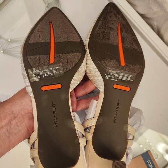 Rockport Total Motion "Kalila Two Piece" Heels. NIB. Size 10. Cream. - Picture 11 of 11